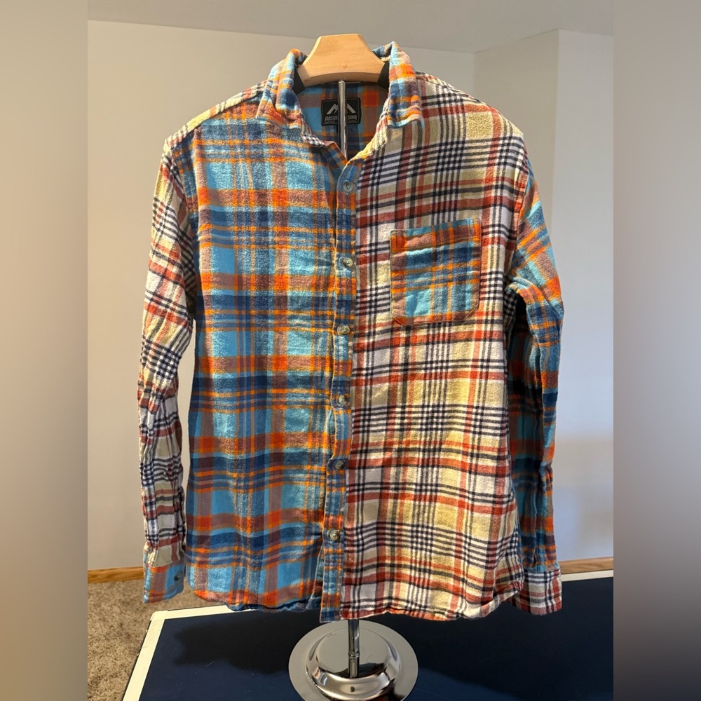 Plaid Casual Button Down Shirt for Men